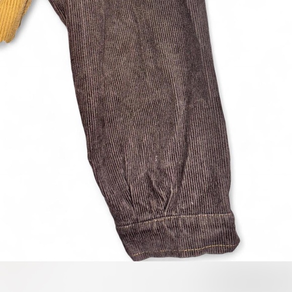 Umgee Men's Colorblock Shirt Jacket in Brown and Yellow - Picture 5 of 6